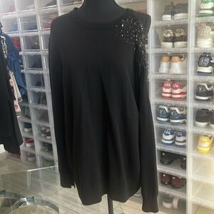 Bailey/44 Sweater with sequence shoulder detail